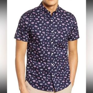 Bonobos Shirt Men’s XXL Casual Slim Fit Short Sleeve Button Down Floral Bliss